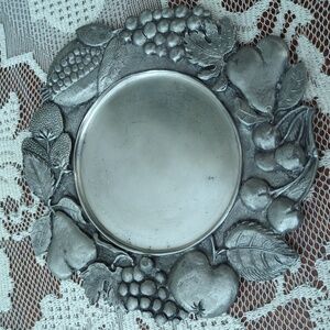 Vintage Pewter Italian Wine Coaster